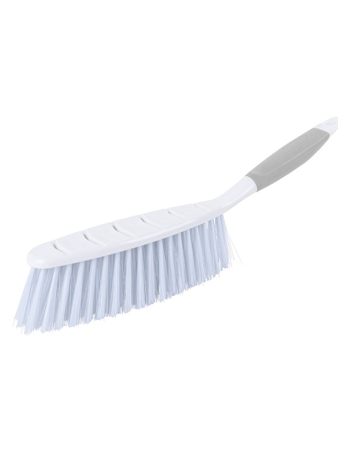 Royalford Multipurpose Scrubbing Brush, Long Handle | Flexible Bristles | Ideal for Cleaning Kitchen and Bathroom, Tiles, Floors | White / Grey | RF12842 - Image 1
